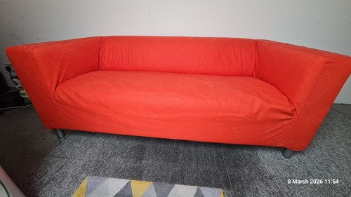Ikea klippan sofa with - klippan, orange